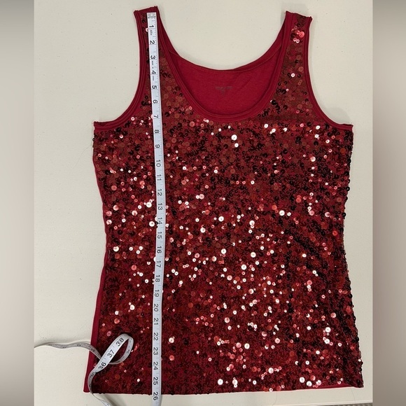 Garnet Hill Red Sequined Tank and Skirt Set Size M - Picture 6 of 10